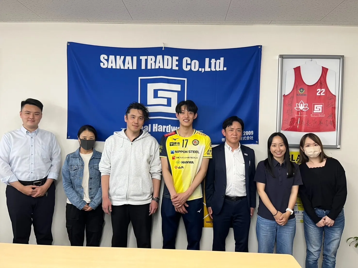 【ブレイザーズ】上村琉乃介選手が来社されました